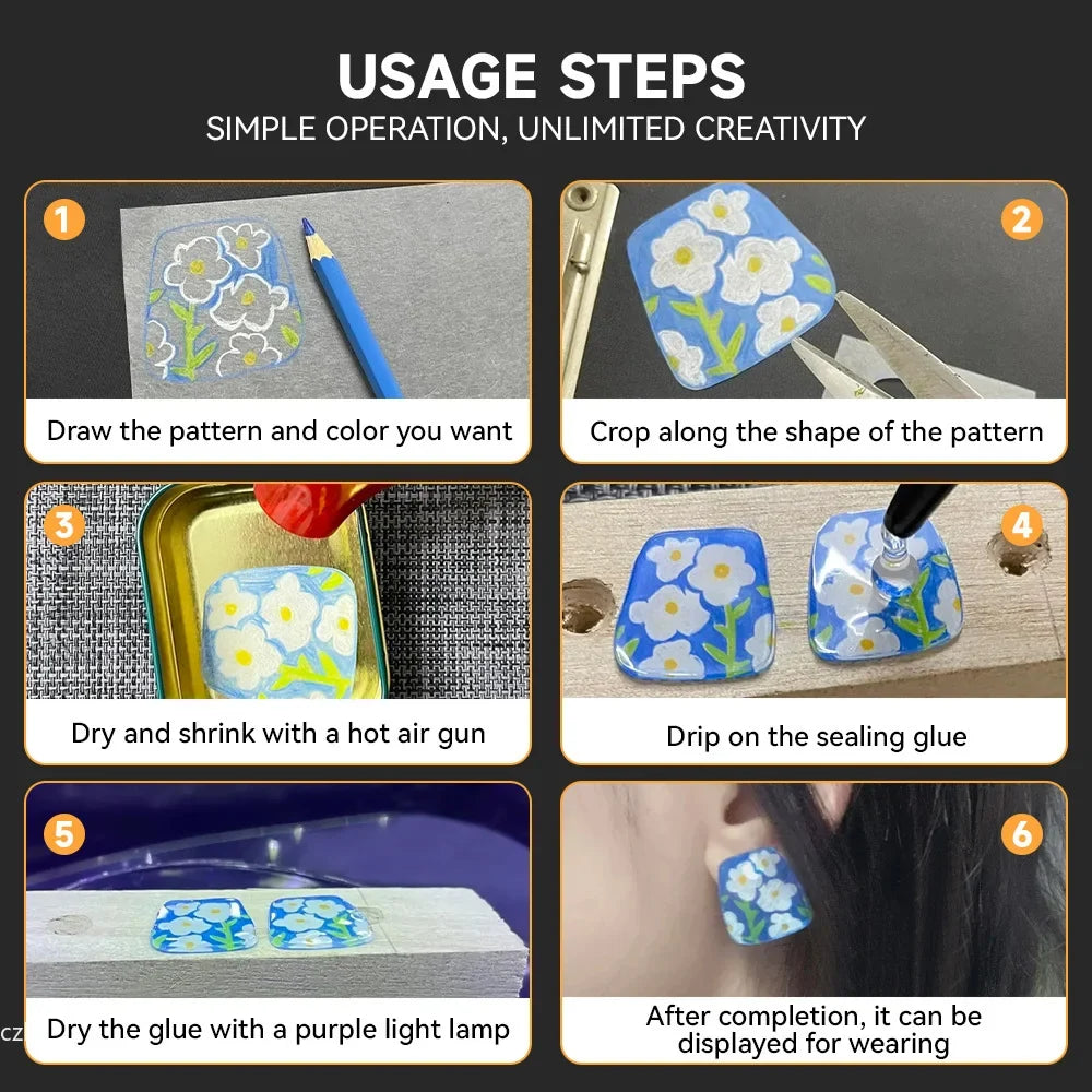 Heat Shrink Plastic Sheets Set – DIY Keychain & Craft Kit