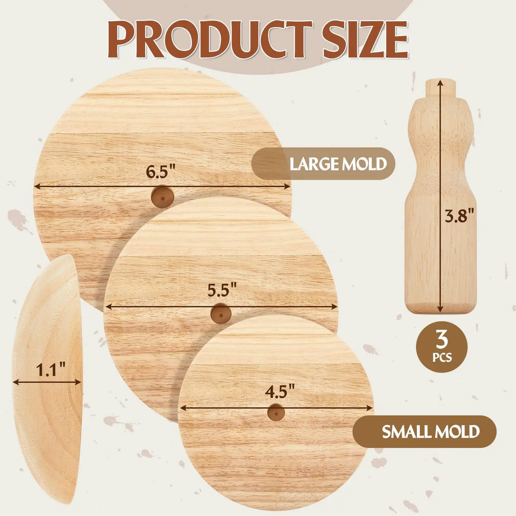 Wood Pottery Molds 4.5–6.5 in | DIY Bowl Plate Slump Press Mold