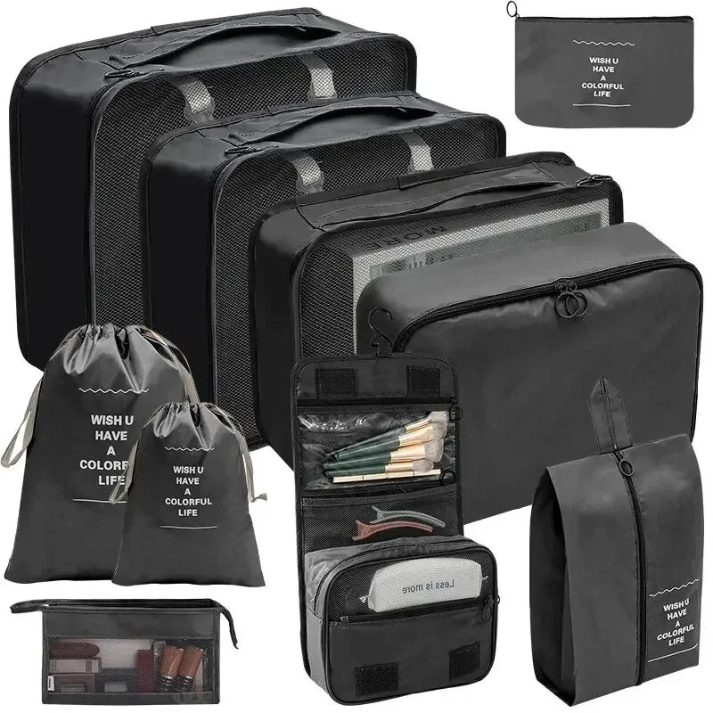 Travel Packing Cubes Set 7–10 Pcs | Luggage Organizer Bags