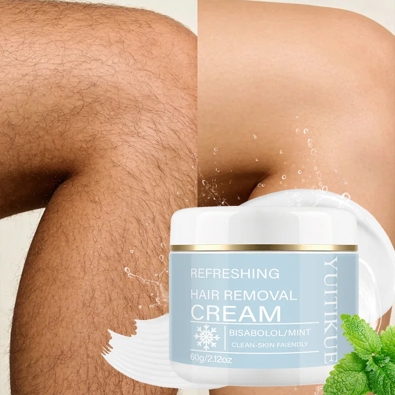 YUITIKUE Cooling Mint Hair Removal Cream – Men & Women 60g