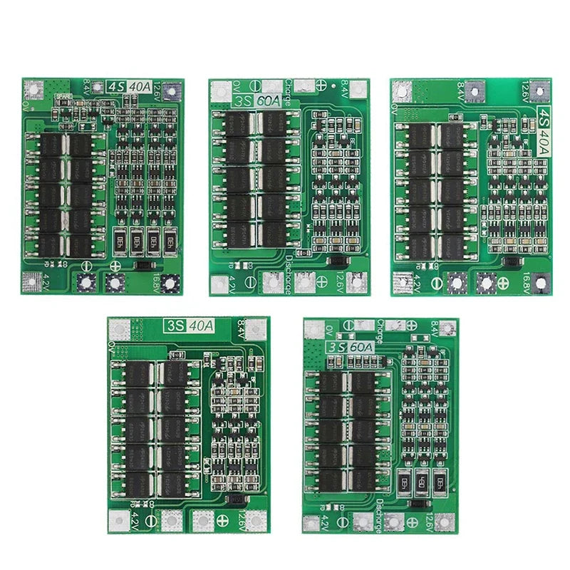 3S 4S BMS 40A Li-ion Battery Protection Board for Drill