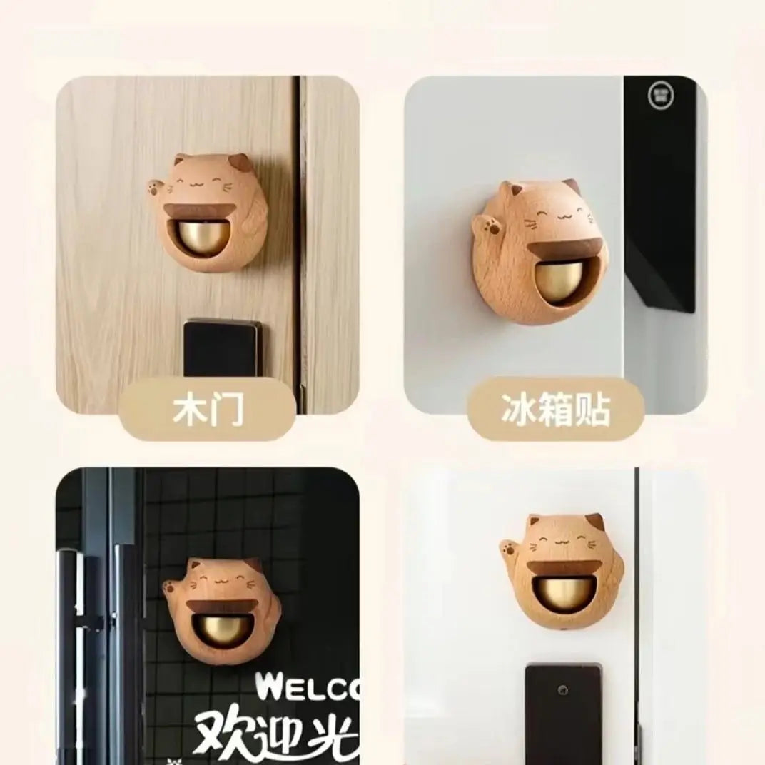 Maneki Neko Bell Magnetic Doorbell Dopamine Wind Chime Door-pulling