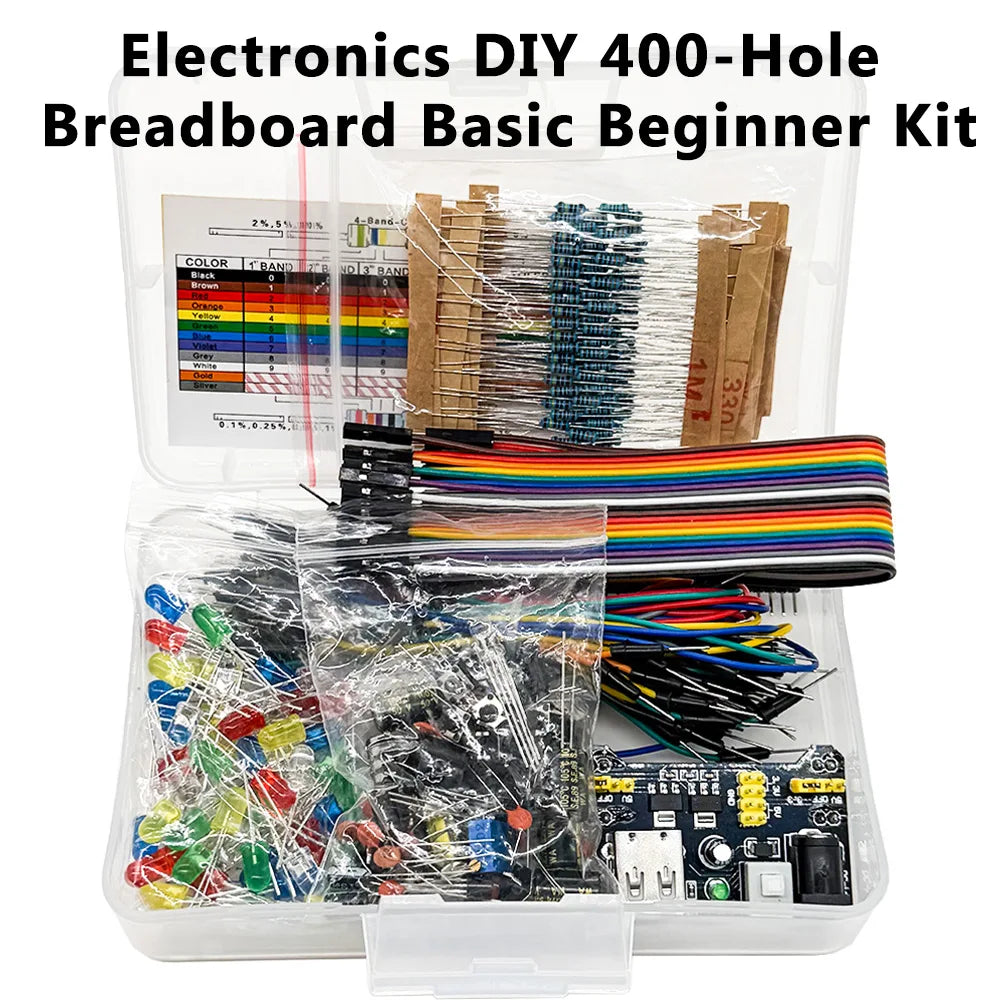 400-Hole Breadboard Starter Kit for Arduino UNO R3 – LED & Wires
