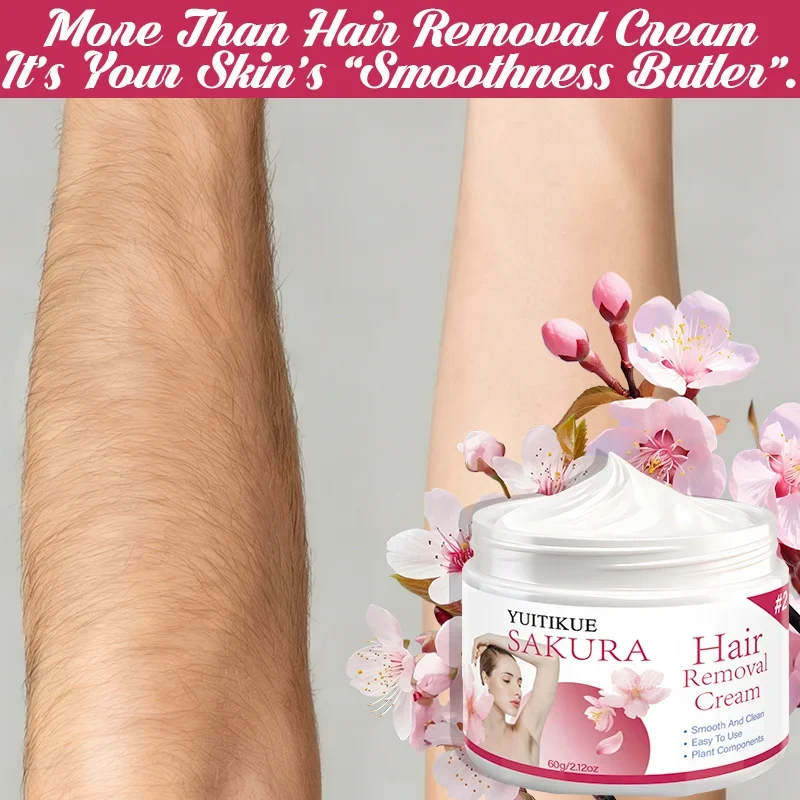 YUITIKUE Sakura Hair Removal Cream – Gentle Plant Formula 60g