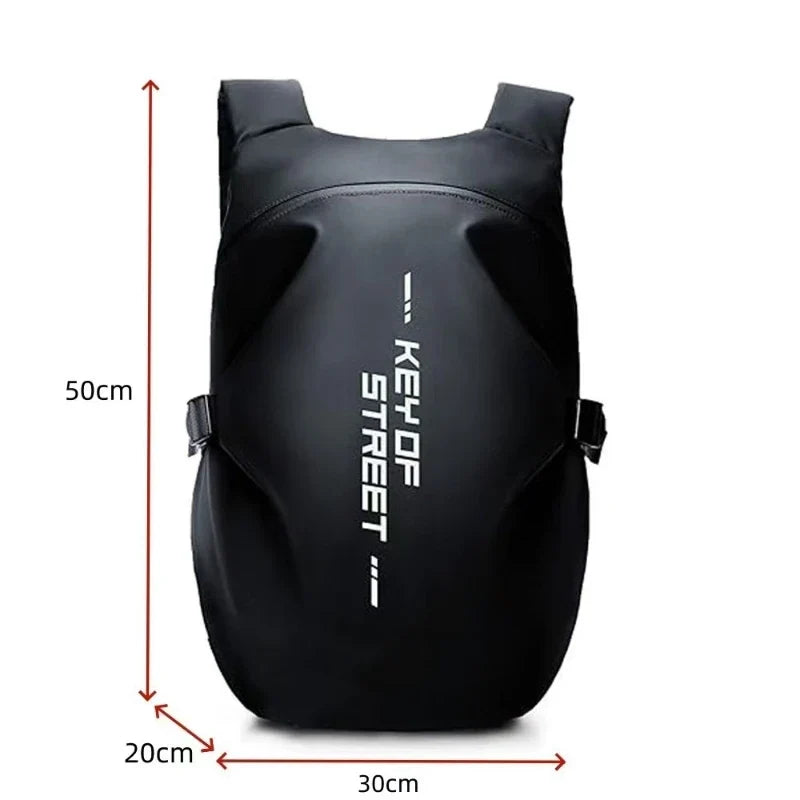 Waterproof Motorcycle Backpack | Helmet Storage, Reflective Strip