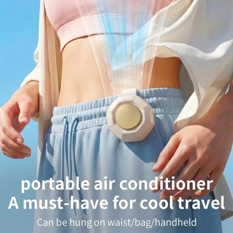 Portable Mini Clip-on Bladeless Fan Rechargeable Rotatable