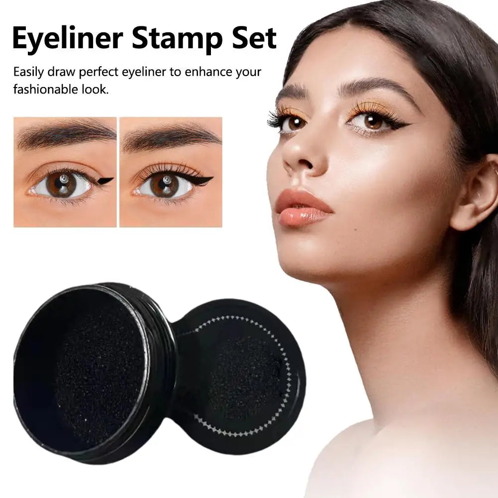 Double-Ended Eyeliner Stamp & Stencil Set – Waterproof Makeup