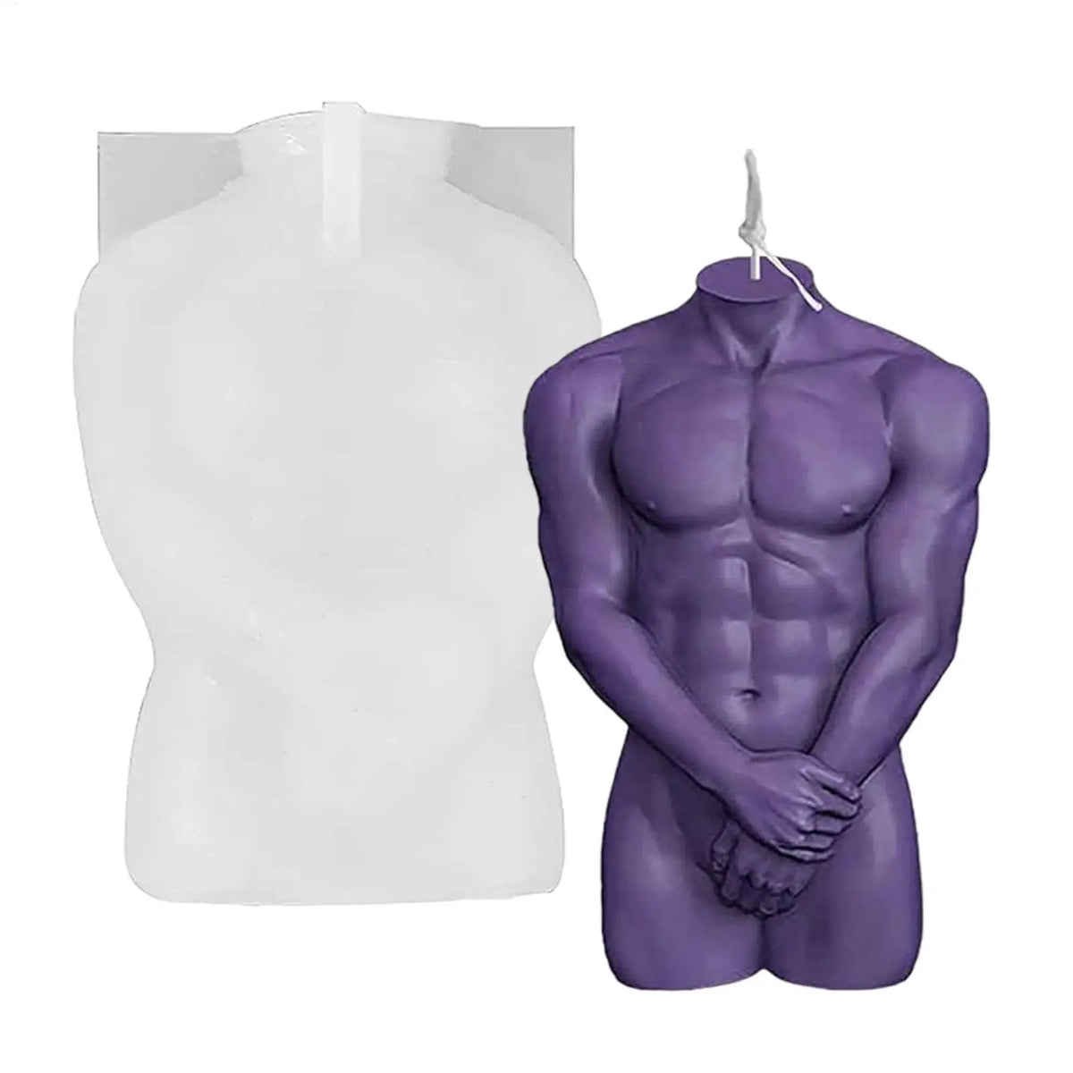 Male Body Candle Mold 3D Naked Shy Women Men Shape Mould Art Female
