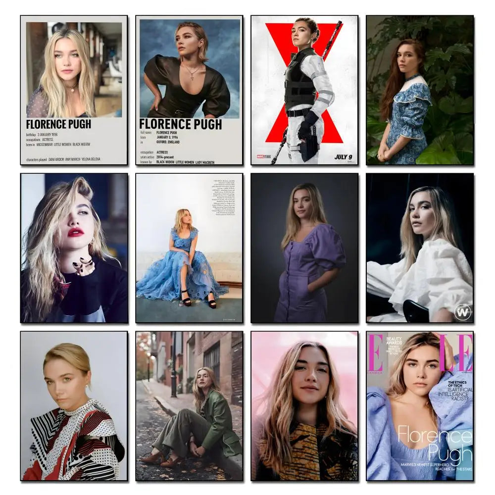 Florence Pugh HD Poster – Waterproof Sticky Wall Art Decor