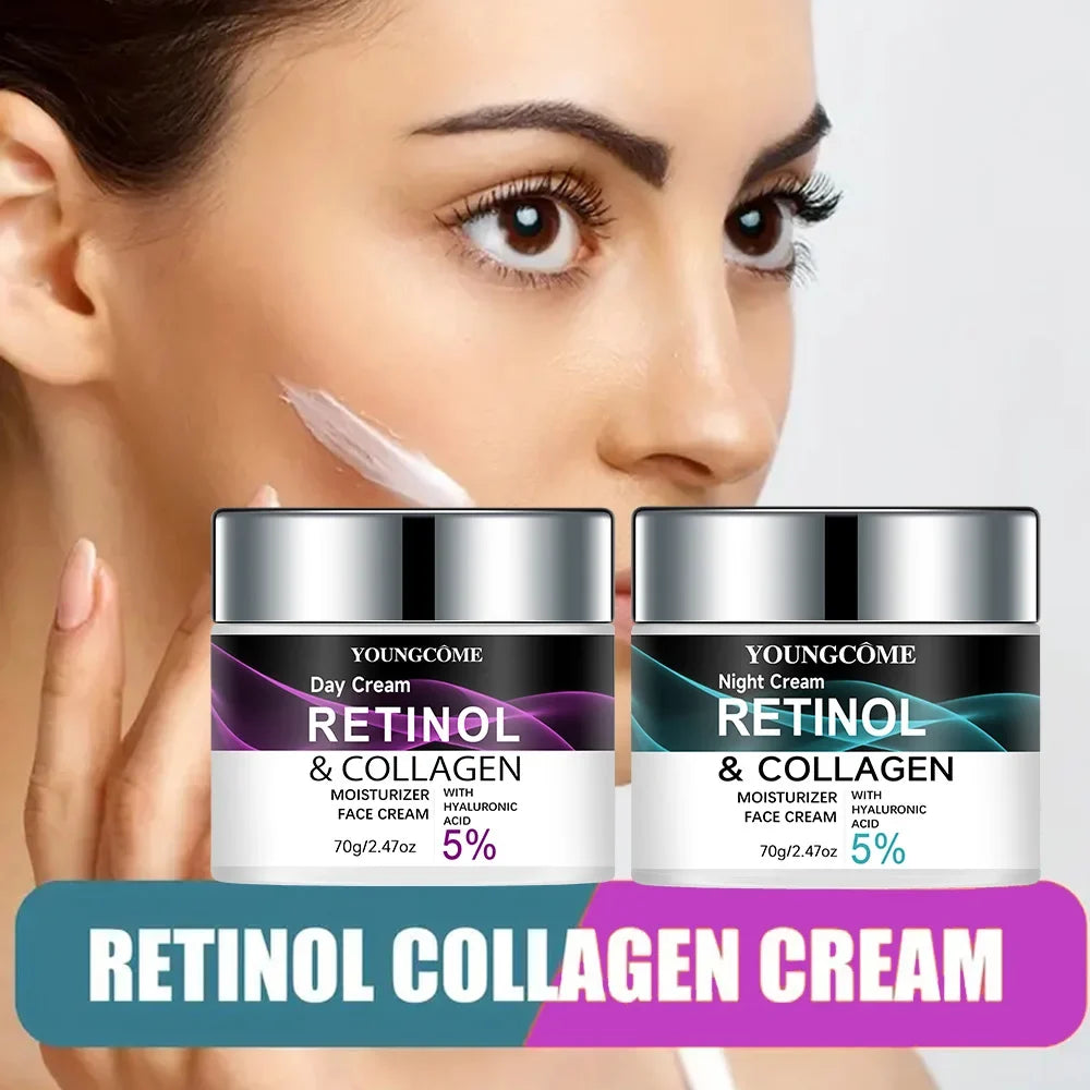 Retinol Collagen Day Night Moisturizer Hyaluronic Acid Hydrating Face