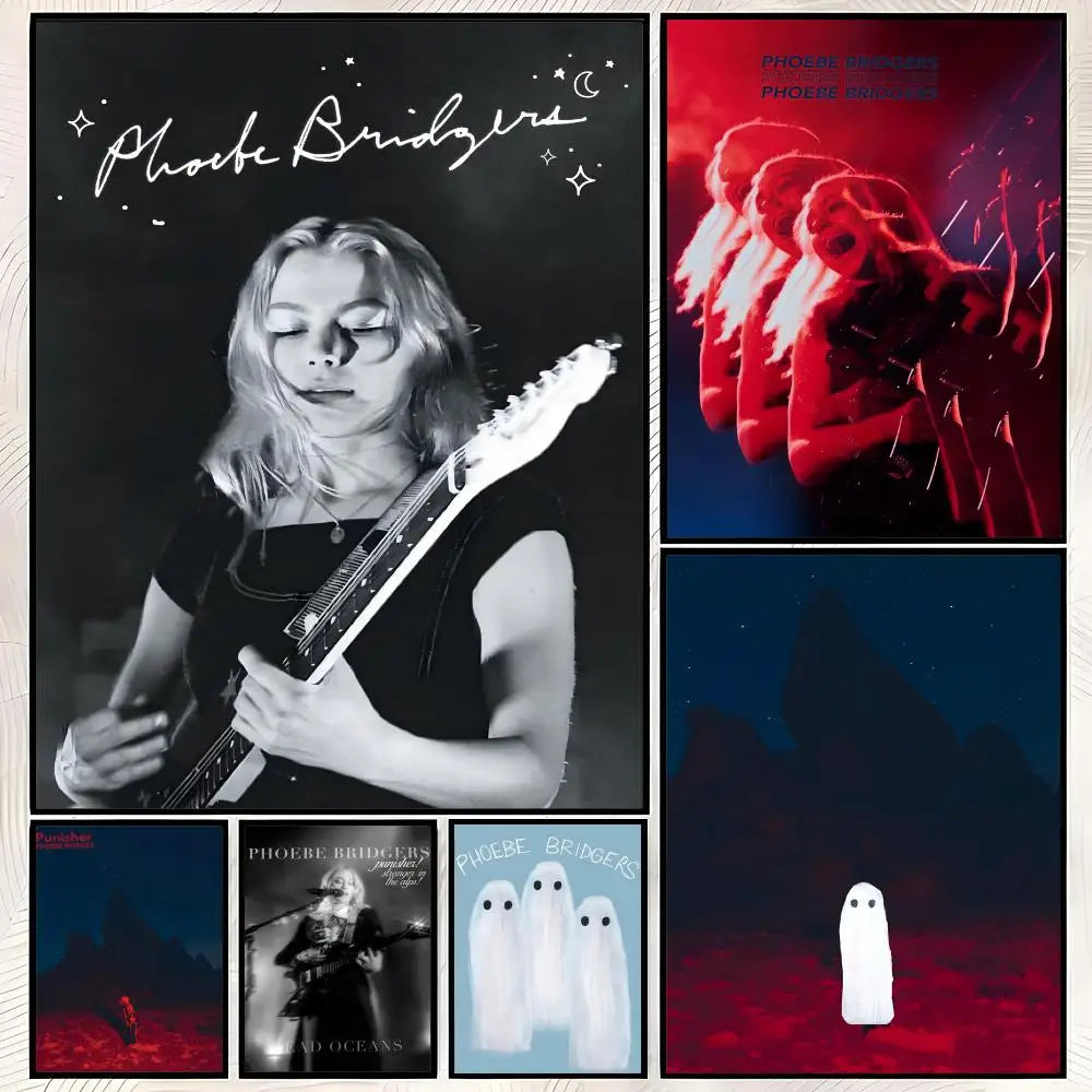 Phoebe Bridgers HD PVC Wall Poster – Self-Stick Waterproof Art