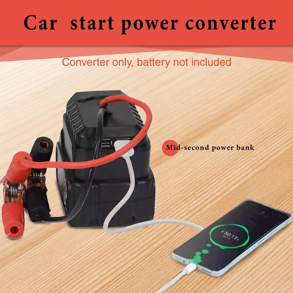 Portable Car Battery Jump Starter with Dual USB | Compact Pack