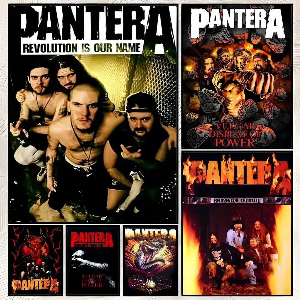 Pantera Band Self-Stick HD PVC Wall Poster – Waterproof Decor