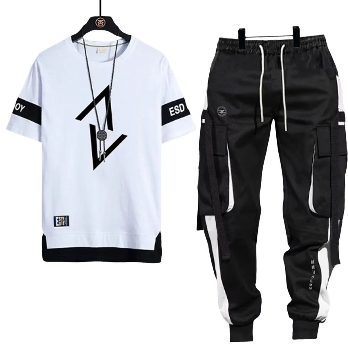 Women's 2-Piece Sport Set – T-Shirt & Pants, Sizes M–3XL