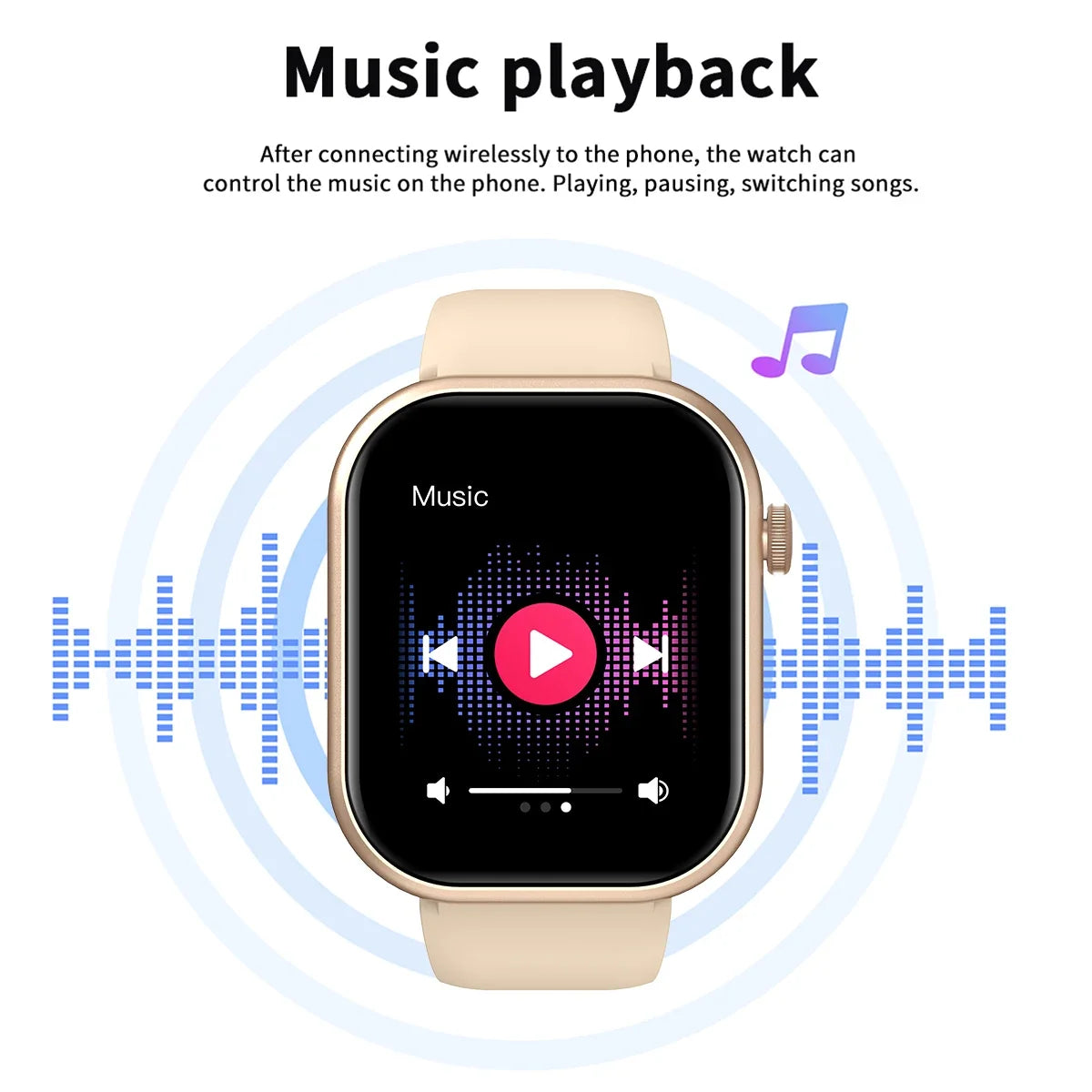 LOMAXFR Smartwatch – Wireless Calling, Multi-Sport, iPhone & Android