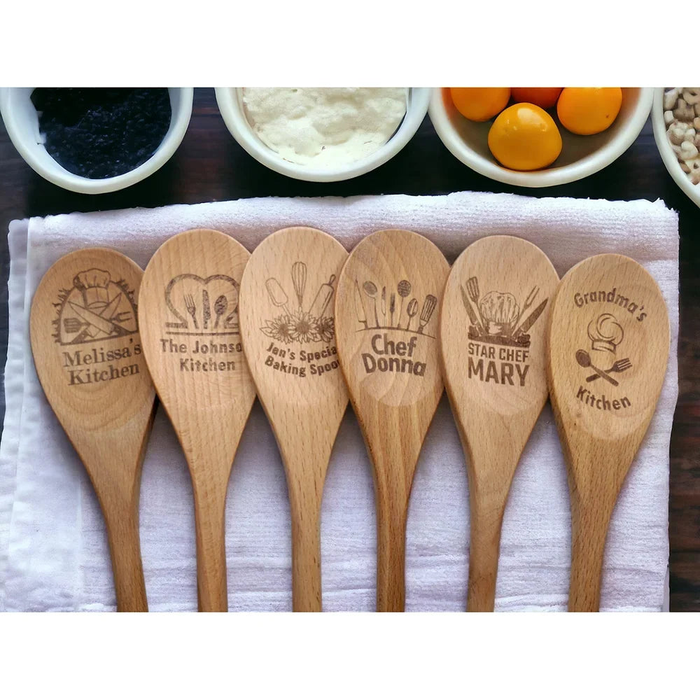 Custom Engraved Wooden Spoon | Personalized Kitchen Gift