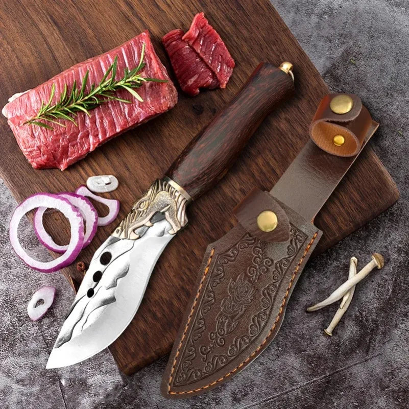InLeung Hand Forged Boning Knife – Wood Handle Chef Knife