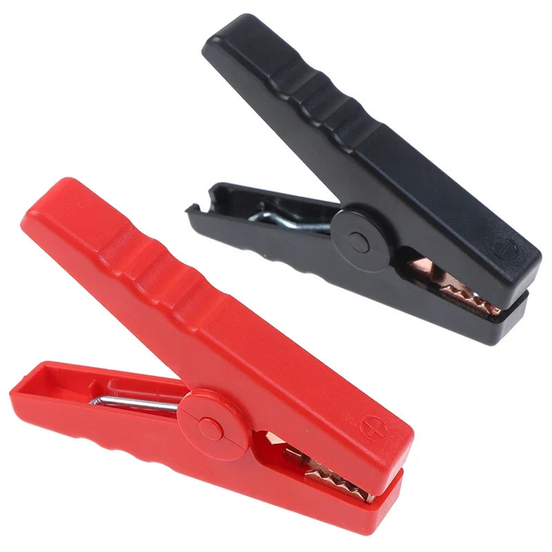 2Pcs 100A Alligator Clips – Insulated Car Battery Charger Clamps