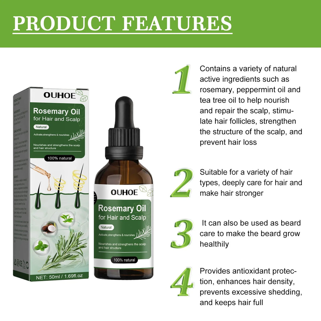 Rosemary Essential Oil for Hair Growth & Scalp Care 50ml