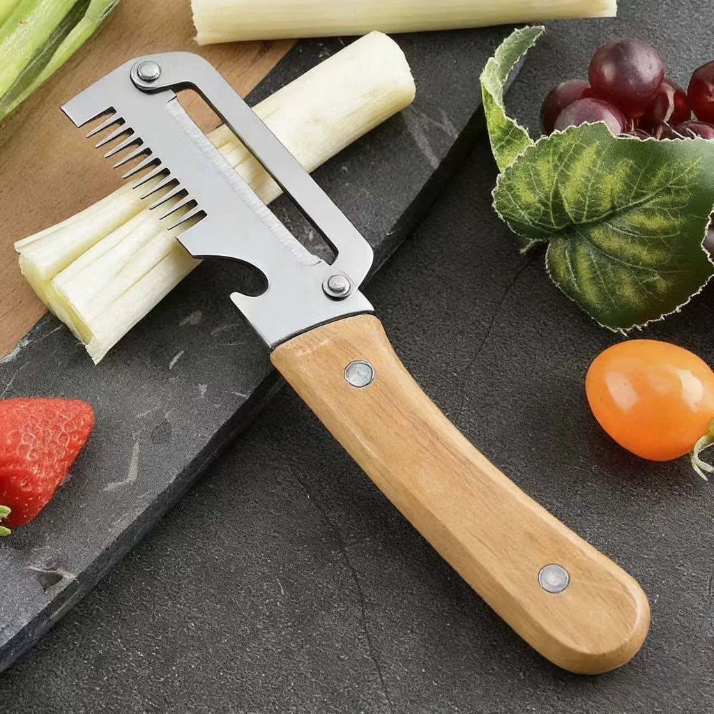 Stainless Steel Peeler with Wooden Handle | Fruit & Veg Tool