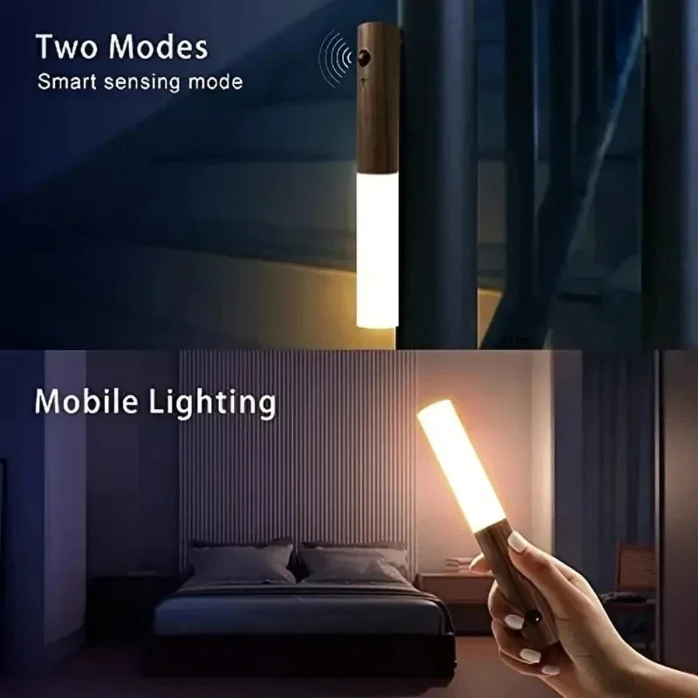 Motion Sensor LED Night Light – Rechargeable Magnetic Wall Lamp