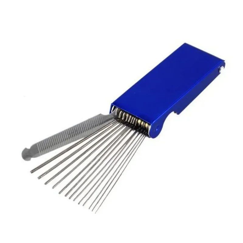 Metal 13 Sizes Long Shaft Files Electric Guitar Bass Ukulele Saddle