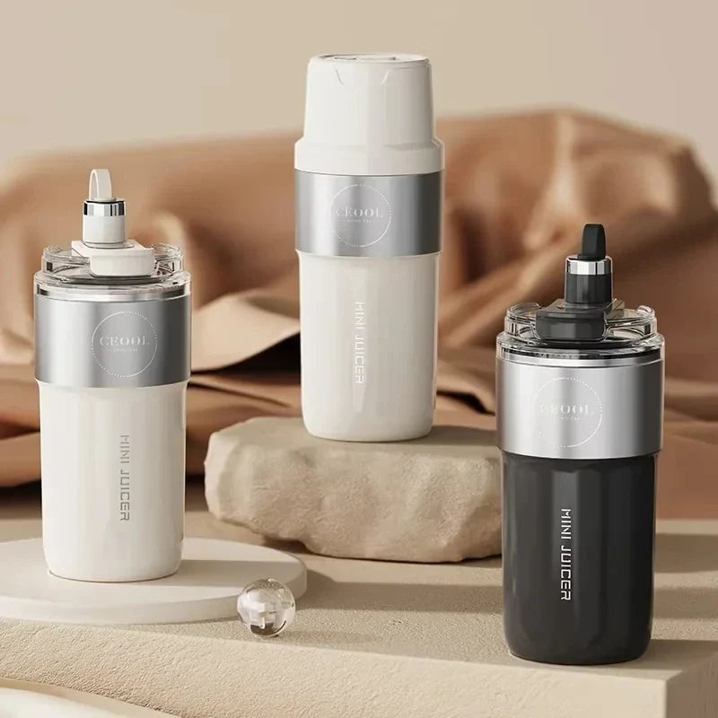 HOMEFISH Portable USB Juicer 350ml Stainless Steel Blender