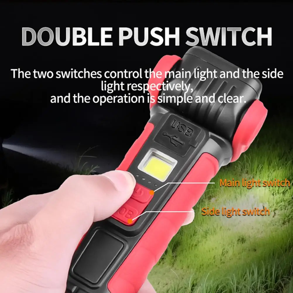 Magnetic COB LED Work Light – 500 Lumen Clip Pocket Flashlight