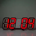 LED Digital Alarm Clock – Wall & Desk, Calendar, 3 Brightness