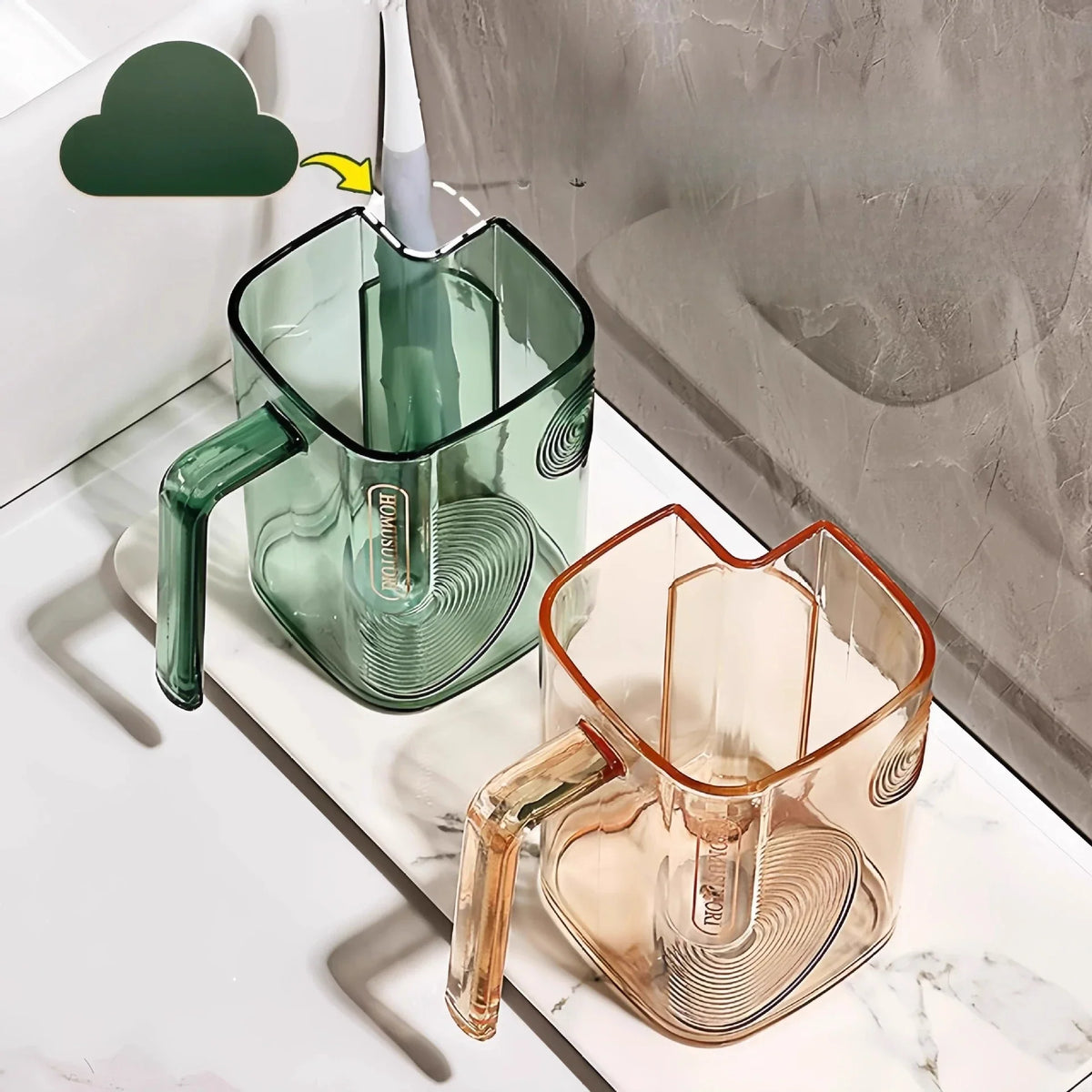 Light Luxury Transparent Mouthwash Cup Household Couple Toothbrush