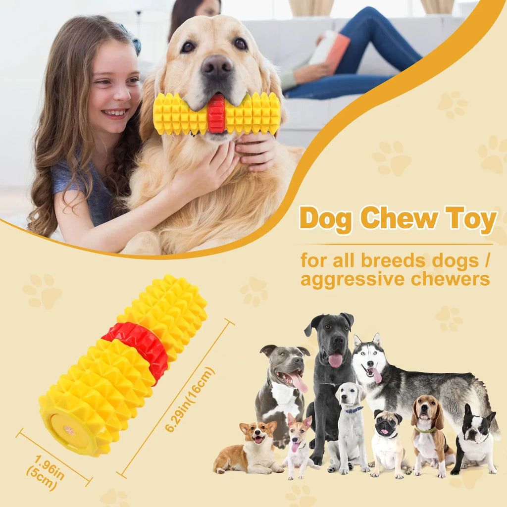 Tpr Dog Toy Highly Durable Realistic Sound-making Corn Bite Teething