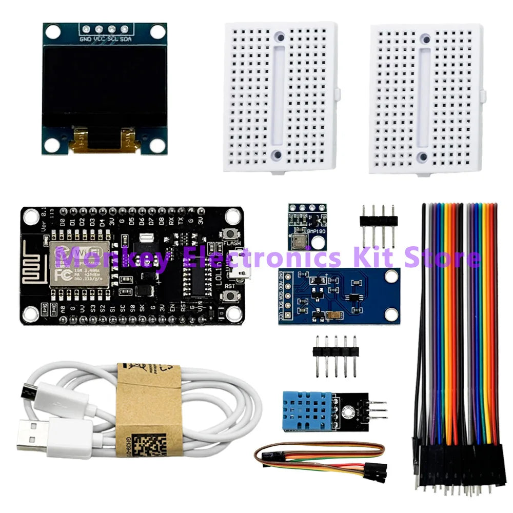 ESP8266 Weather Station Kit – OLED, DHT11, BMP180 & More