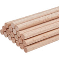 20Pcs Beech Wood Dowel Rods 8mm x 11.8" – Unfinished Craft Sticks