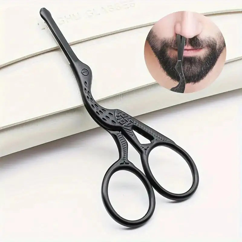 Round Tip Stainless Steel Nose & Eyebrow Hair Scissors 4"
