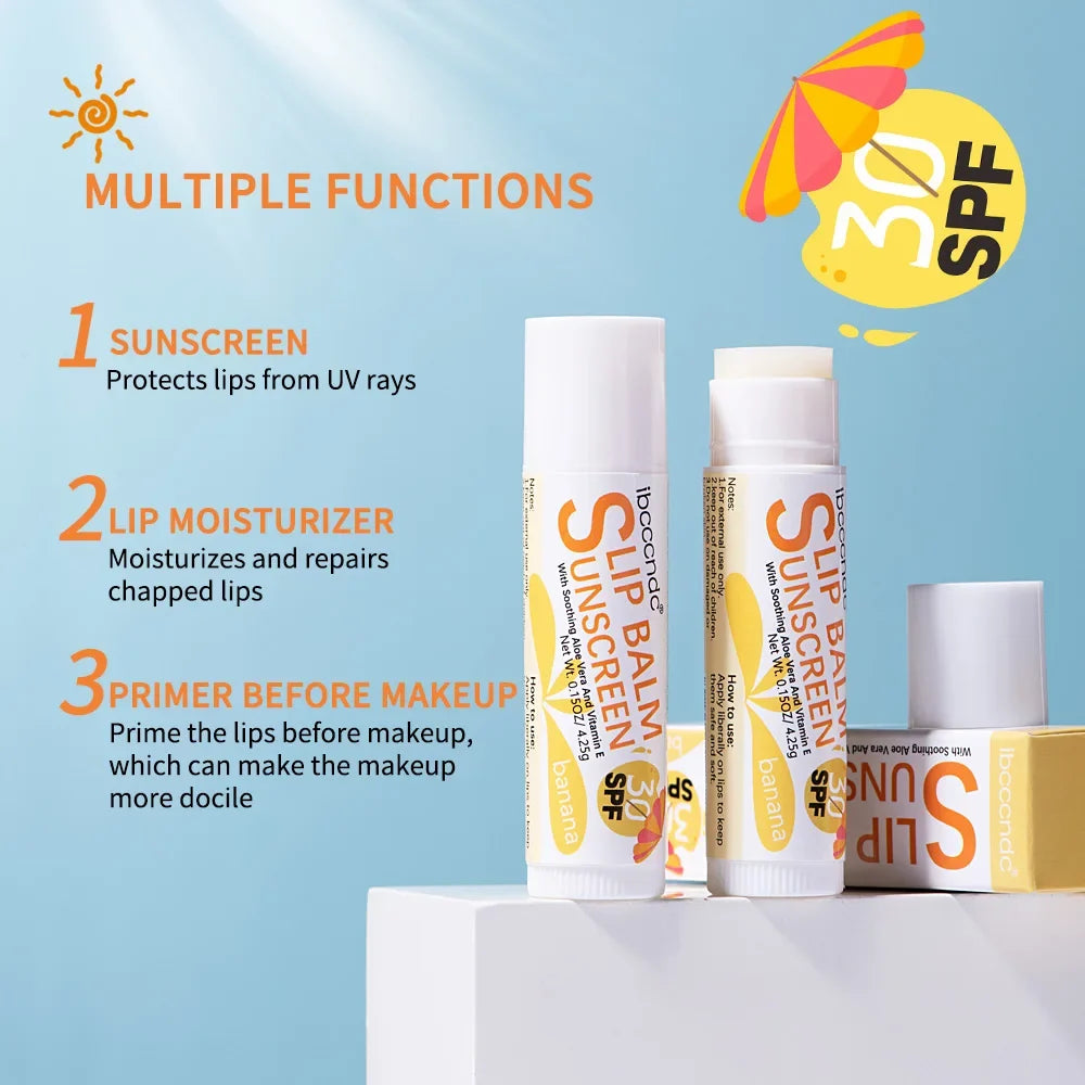SPF 30 Sunscreen Lip Balm – Watermelon Coconut Banana
