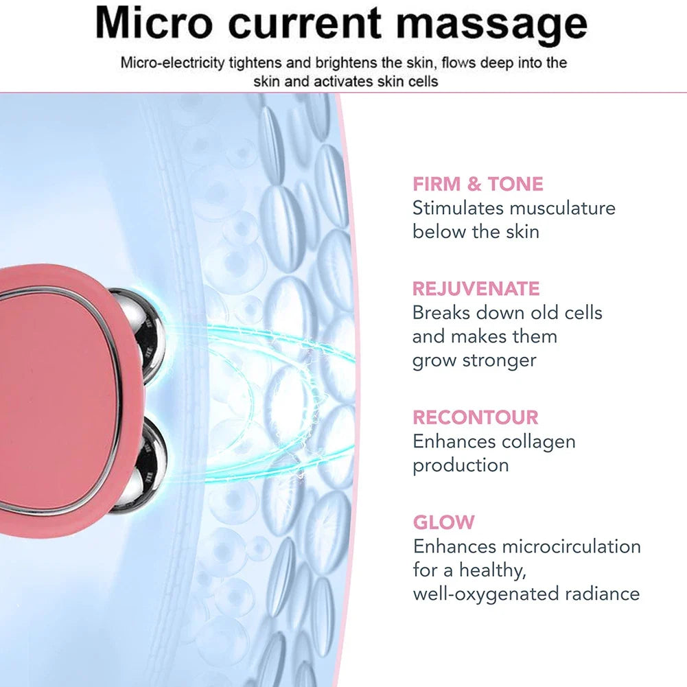 Mini EMS Microcurrent Face Lift & Sculpting Massager Device