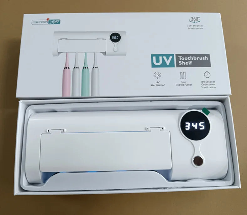 Automatic Toothpaste Dispenser & UV Toothbrush Holder | Wall Mount