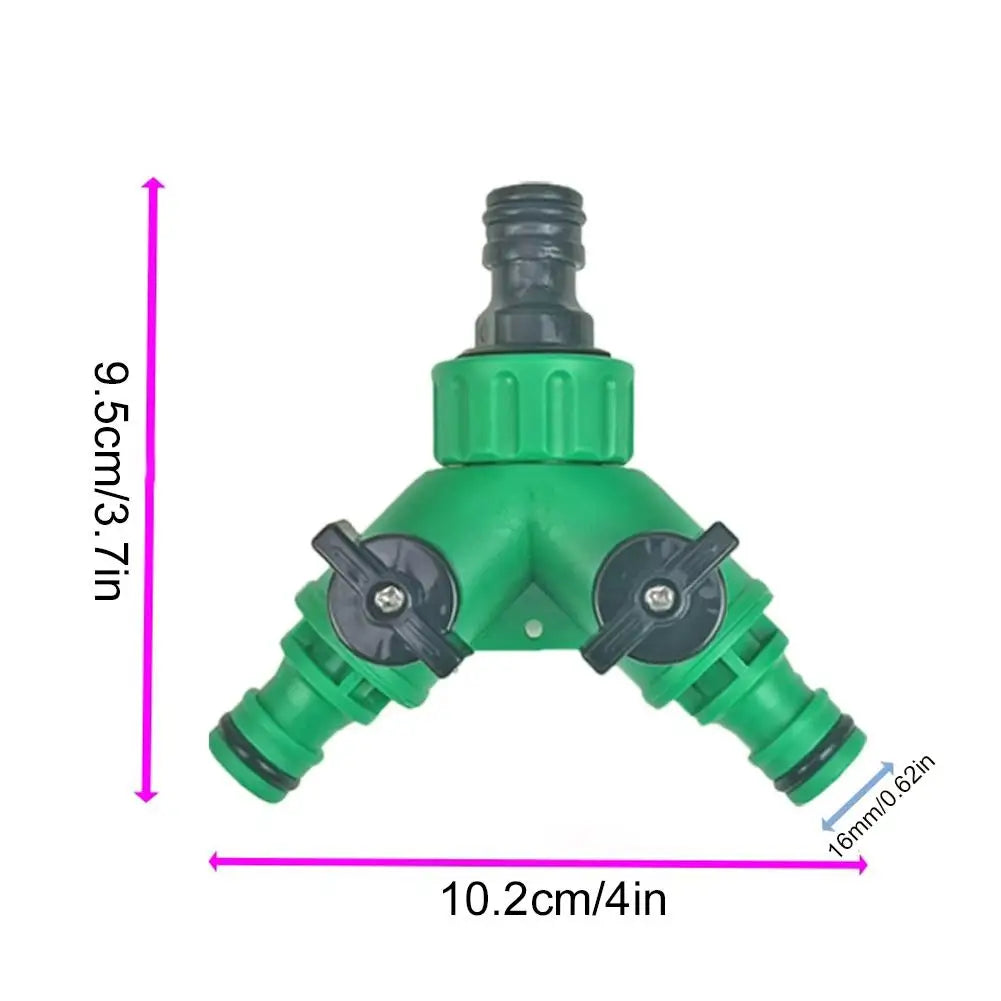 2-Way Garden Hose Splitter – Dual Valve Y-Connector for Faucet