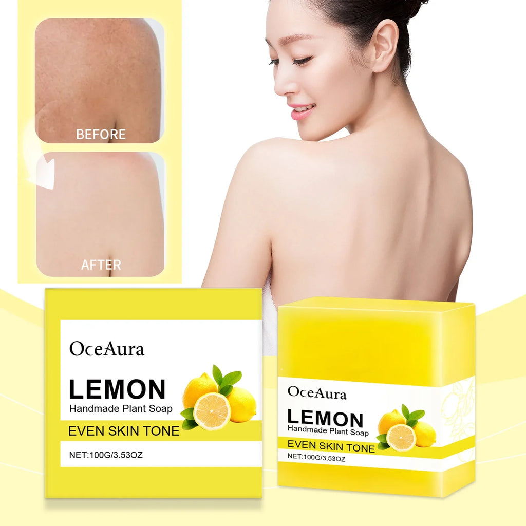 OCEAURA Lemon Handmade Essential Oil Soap Bar – 3.35 oz