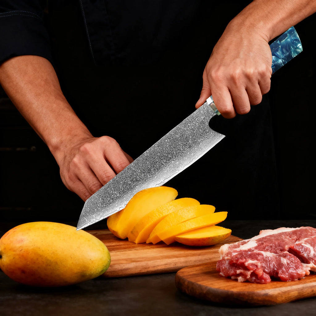 67-Layer Damascus Steel Kiritsuke Chef Knife – 20.5cm