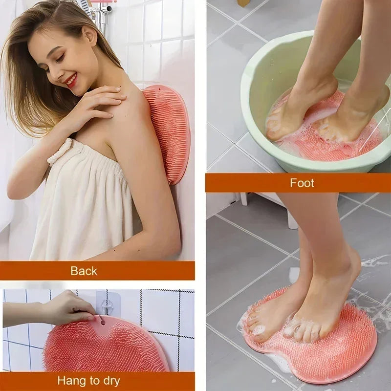 Silicone Foot Scrubber Mat – Non-Slip Shower Massage Pad