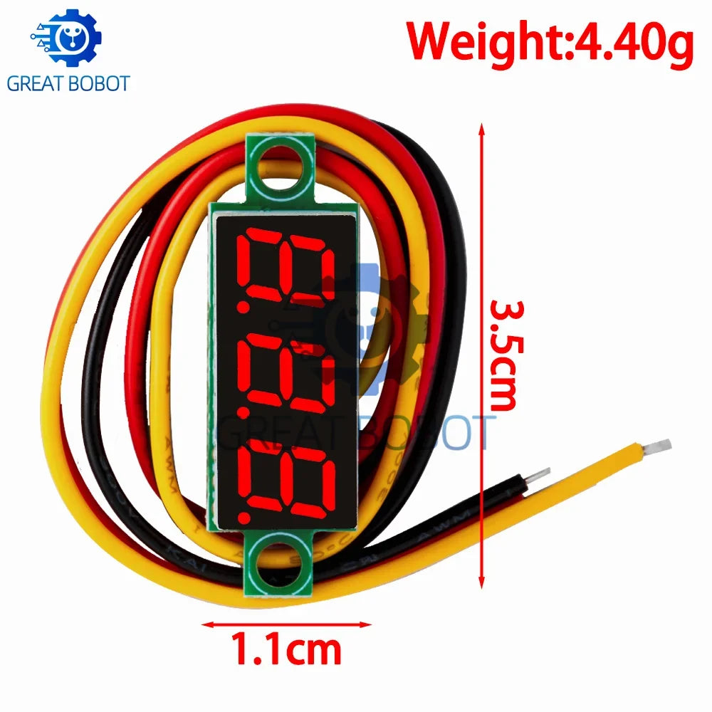 Mini DC Digital Voltmeter – 0.28" LED Panel Meter 4.5V–100V
