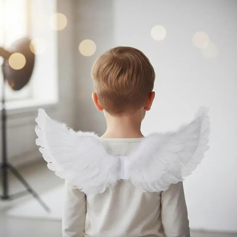 Kids White Angel Feather Wings – Costume & Carnival Party
