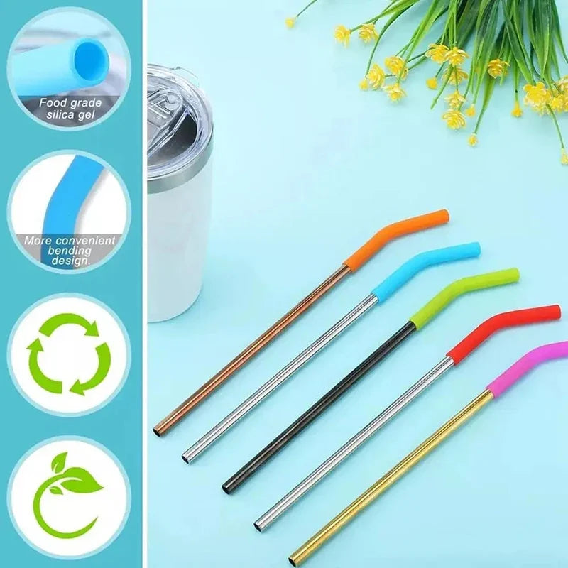 6-Pack Silicone Straw Tip Covers for 9mm Reusable Straws