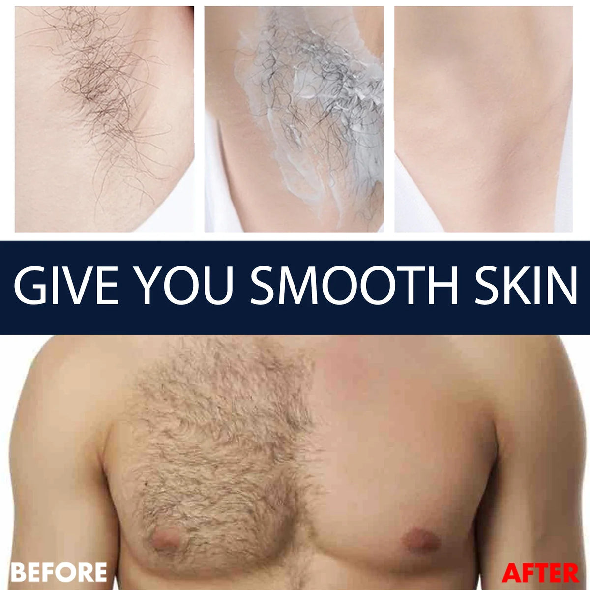 Eelhoe Men's Hair Removal Cream – Chest, Armpit & Legs 60ml