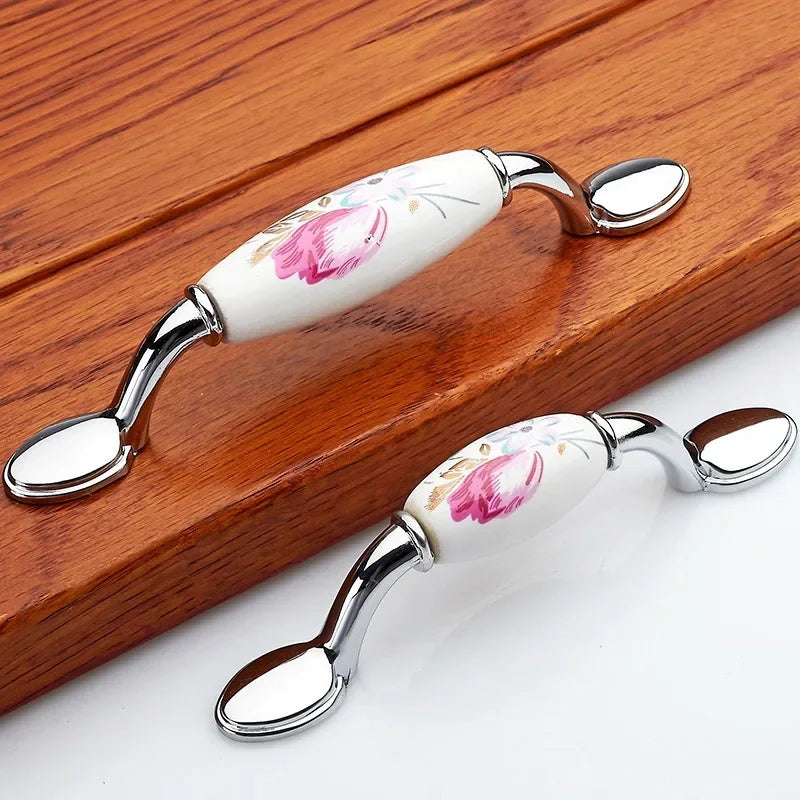 Tulip Ceramic Cabinet Handles & Knobs – Vintage Flower Drawer Pulls