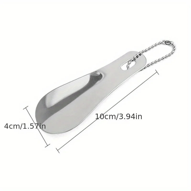 Stainless Steel Shoehorn – Portable Metal Shoe Horn for Travel