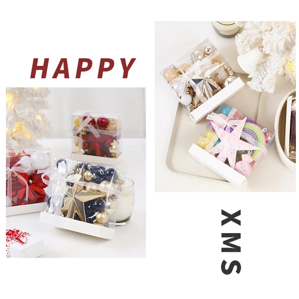 40-Piece Macaron Christmas Ball Ornaments | Pastel Tree Decor