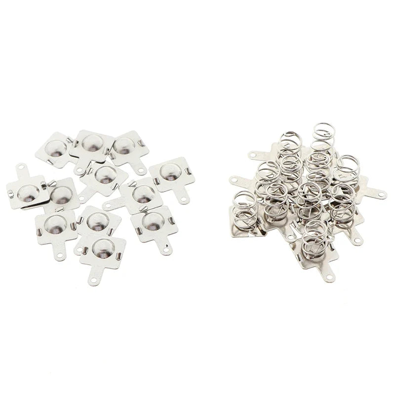 10 Pairs AA AAA Battery Spring Contact Replacement Plates – Metal