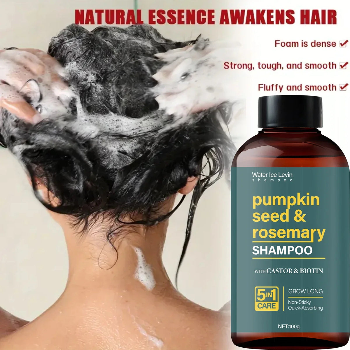 Pumpkin Seed & Rosemary Shampoo | Castor Oil & Biotin Hair Growth
